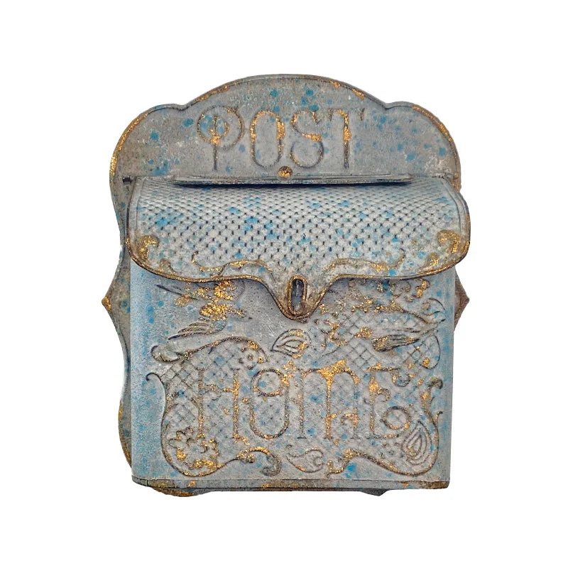 Garden Outdoor Wall Mounted Mailbox Metal Material Retro