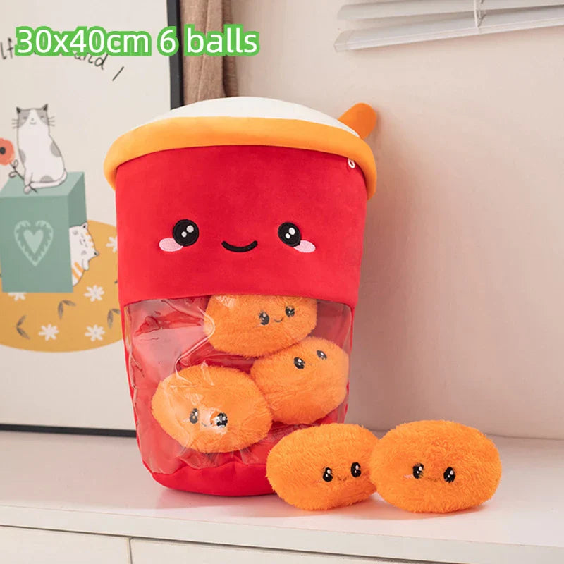 Cartoon Ramen Puff Cookie Bag Bubble Tea Plush