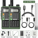 2PCS BaoFeng UV-S9 Pro V2 Walkie Talkie 10KM