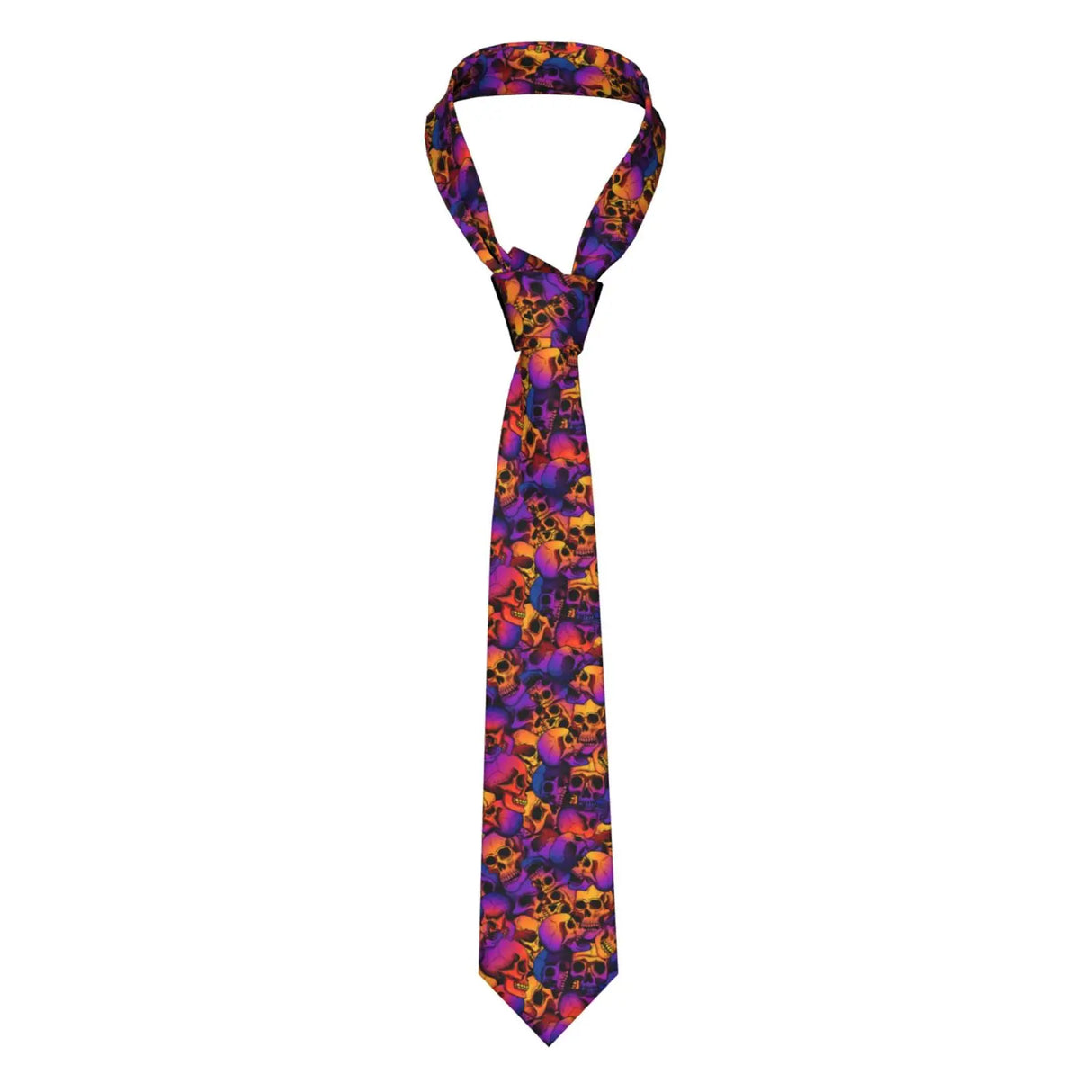 Mens Tie Classic Skinny Haloween Scary Skull Neckties