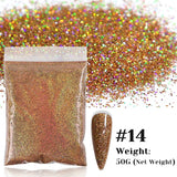 50g Holographic Glitter Powder Resin Art Glitter Laser