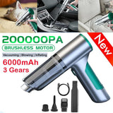 200000Pa Car Vacuum Cleaner 3 in 1 Wireless Portable Vacuum Cleaner