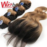 Blonde Bundles With Closure Short Human Hair Braizlian