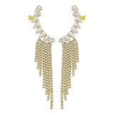 New Luxury Rhinestone Women's Earrings Tassel Crystal Hanging