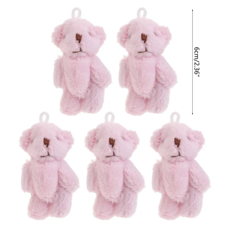 15Pcs/10/5Pcs Kawaii Small Bears Plush Soft Toys Pearl