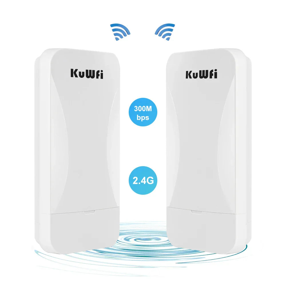 KuWfi 300Mbps Wifi Router Outdoor Wireless Bridge 2.4G