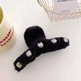 Autumn Winter Retro Oversized Geometric Plush Hair Clip