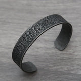 Black Stainless Steel Viking Rune Bracelets For Men