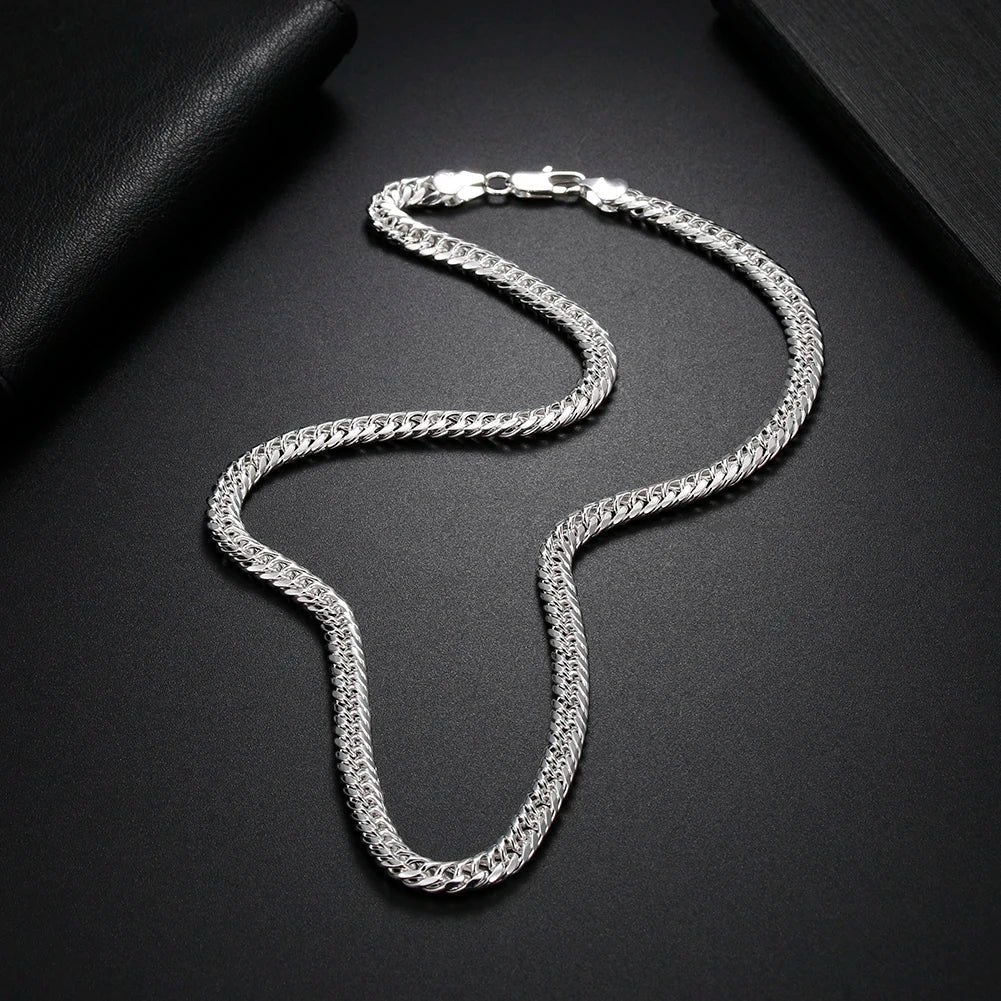 Fashion original 6MM geometric chain man 925 Sterling