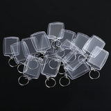 100pcs Keychain Acrylic Key Chain Key Ring Blank