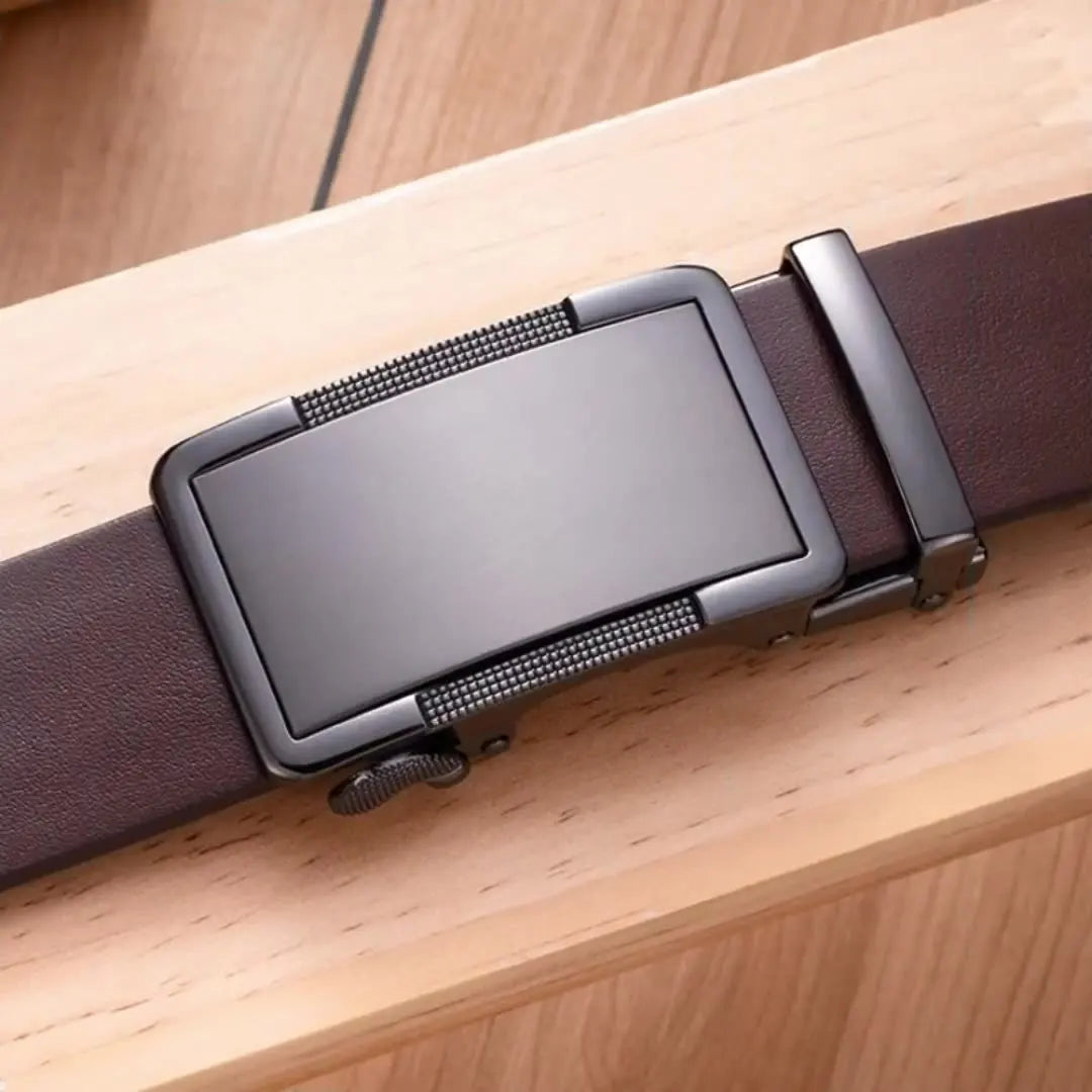 BISON DENIME Male Belts Automatic Alloy Buckle Business