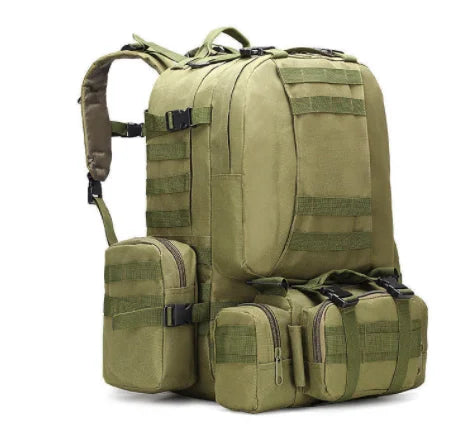 55L 4-in-1 Tactical Molle Backpack for Hiking & Camping