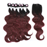 X-TRESS Body Wave Hair Bundles With Middle Part