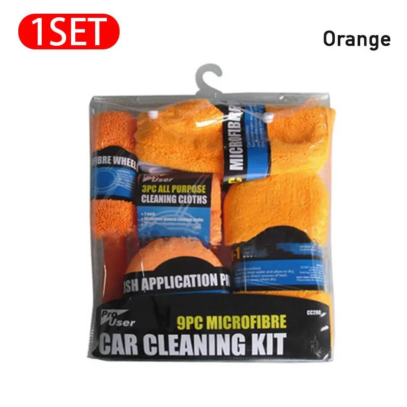 9pcs Wash Sponge Auto Applicator Pads Car Wipe