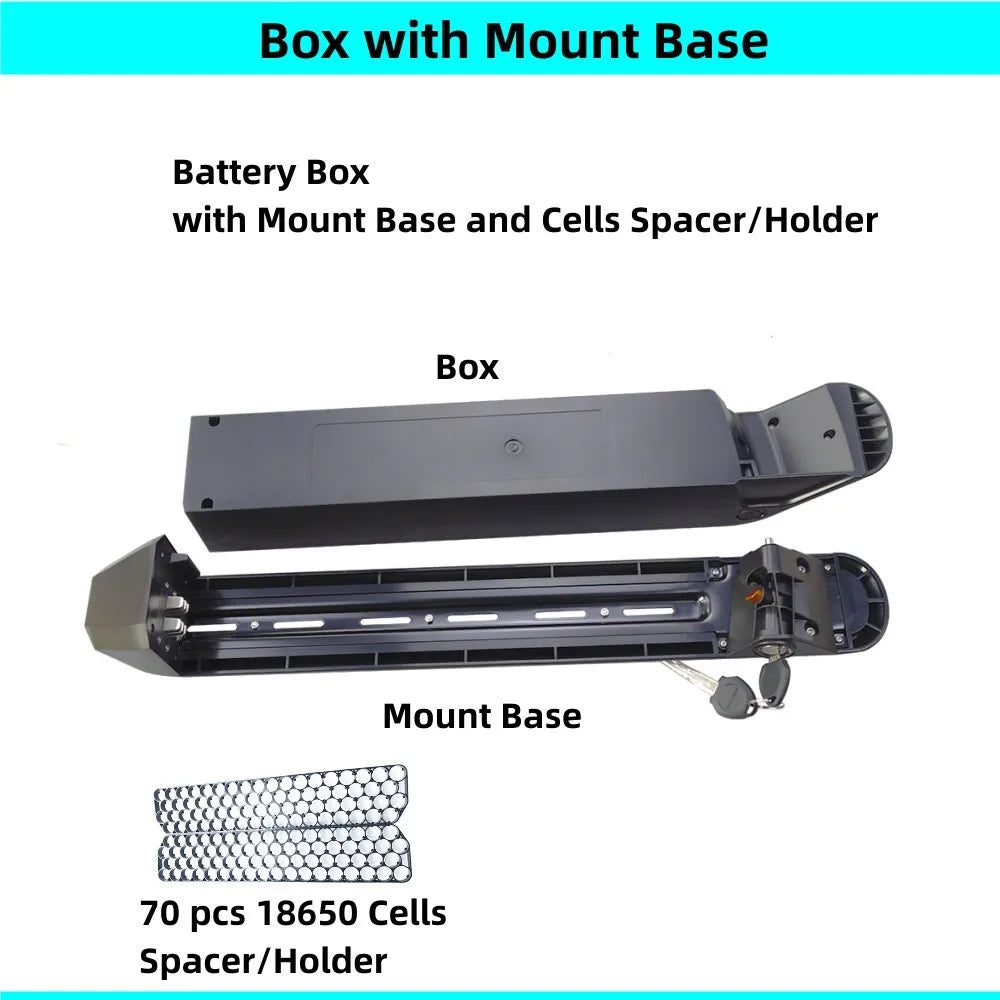 70 pcs 18650 cells Ebike Battery Box 36v