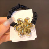 Cute Girls Elastic Hair Band Square Elegant Rhinestone