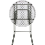 Round Plastic Bar Height Folding Event Tables, Set