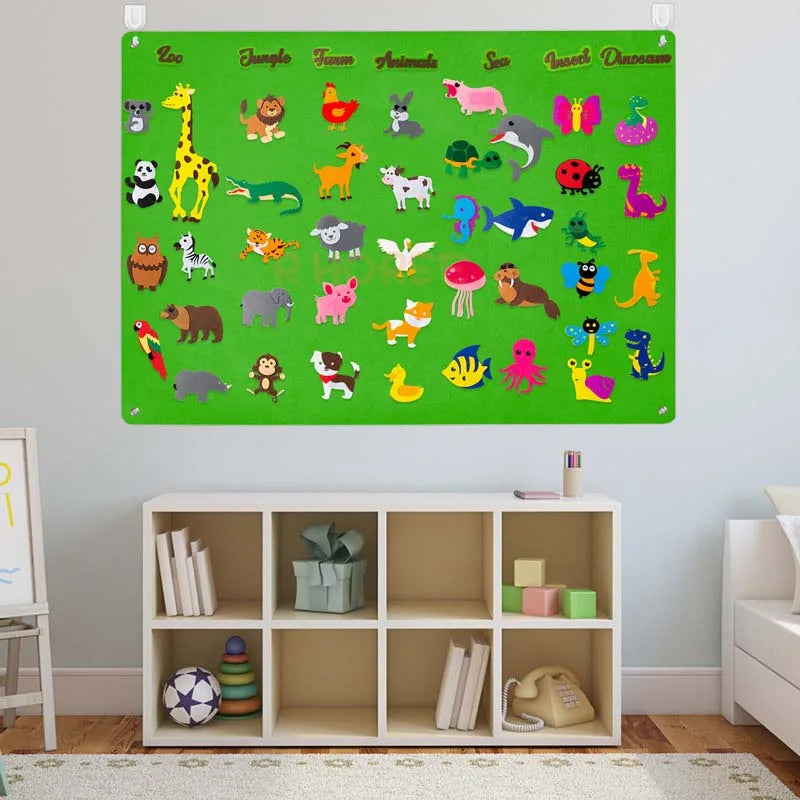 Felt Board Stories Set Montessori Ocean Farm Insect