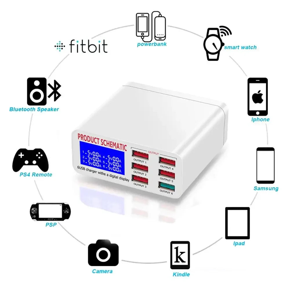 8A QC3.0 USB Charger with LCD Display 6