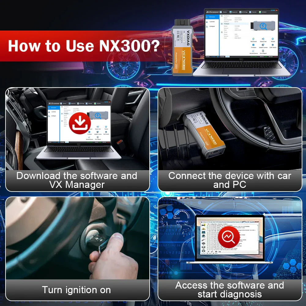 VXDIAG VCX NANO NX300 for Volvo 2014D Car