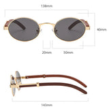 2022 New Vintage Imitation Wood Sunglasses Europe and
