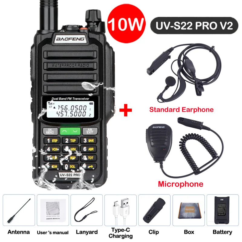 Baofeng UV S22 PRO V2 IP68 Walkie Talkie