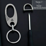 HighEnd Titanium Keychain Luxury Men Car Key Chain