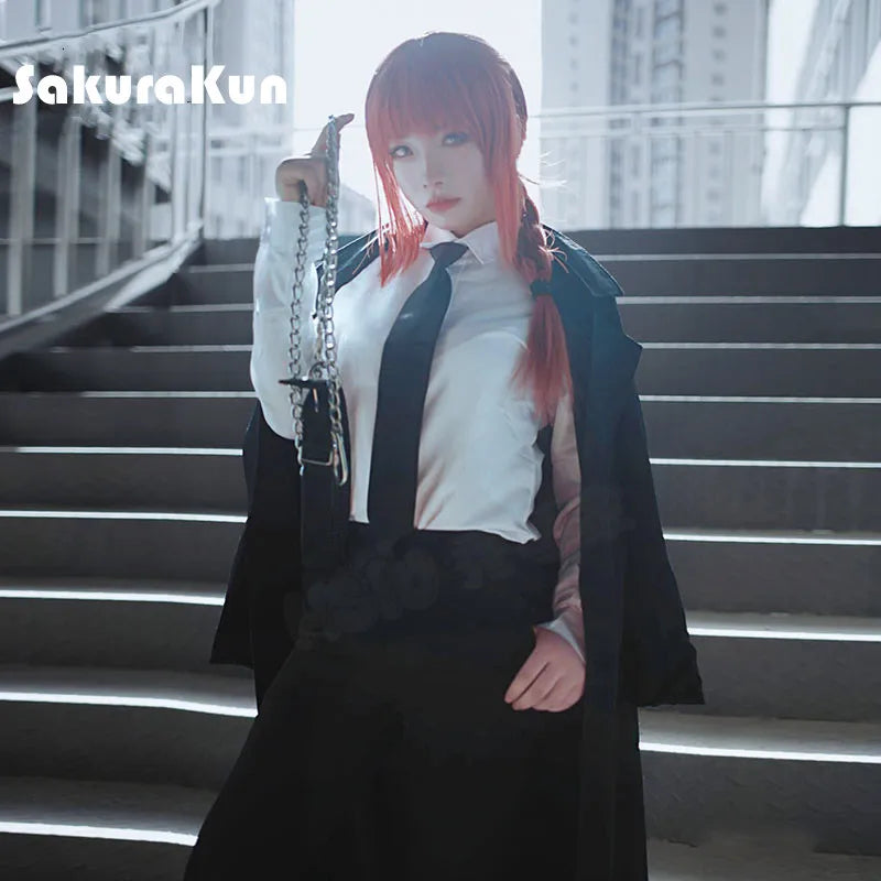 Anime Chainsaw Man Woman Makima Cosplay Costume Outfit