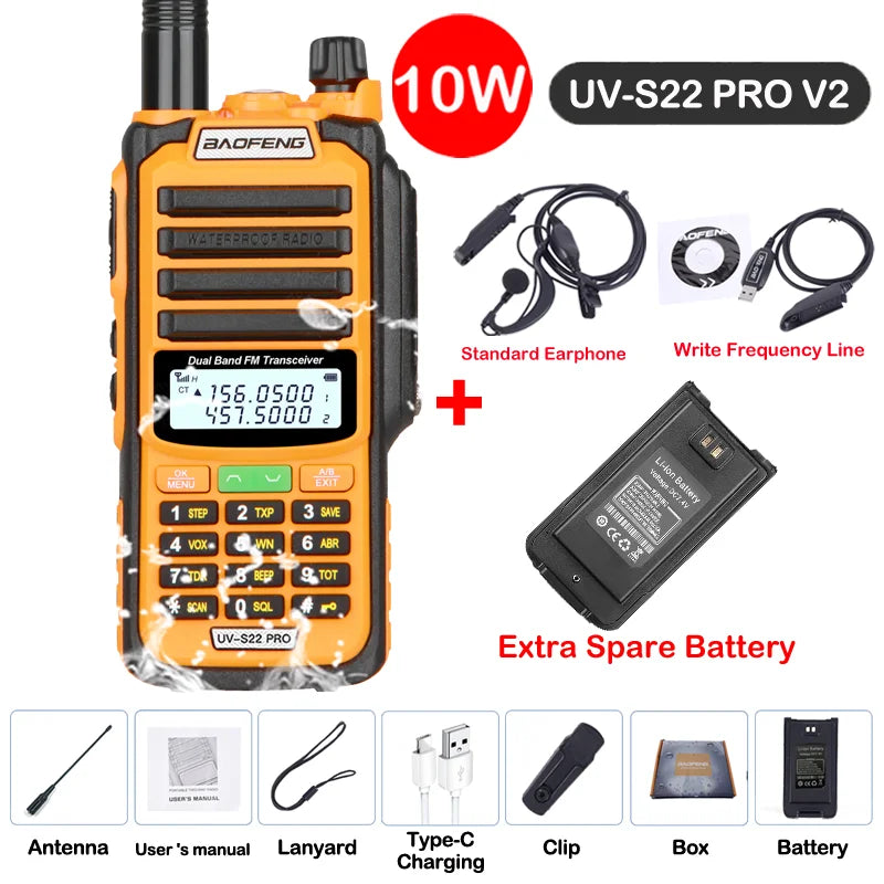 Baofeng UV S22 PRO V2 IP68 Walkie Talkie