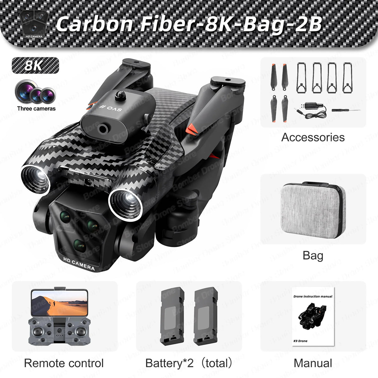 New K9Max RC Drone 4K Professinal 8K Wide