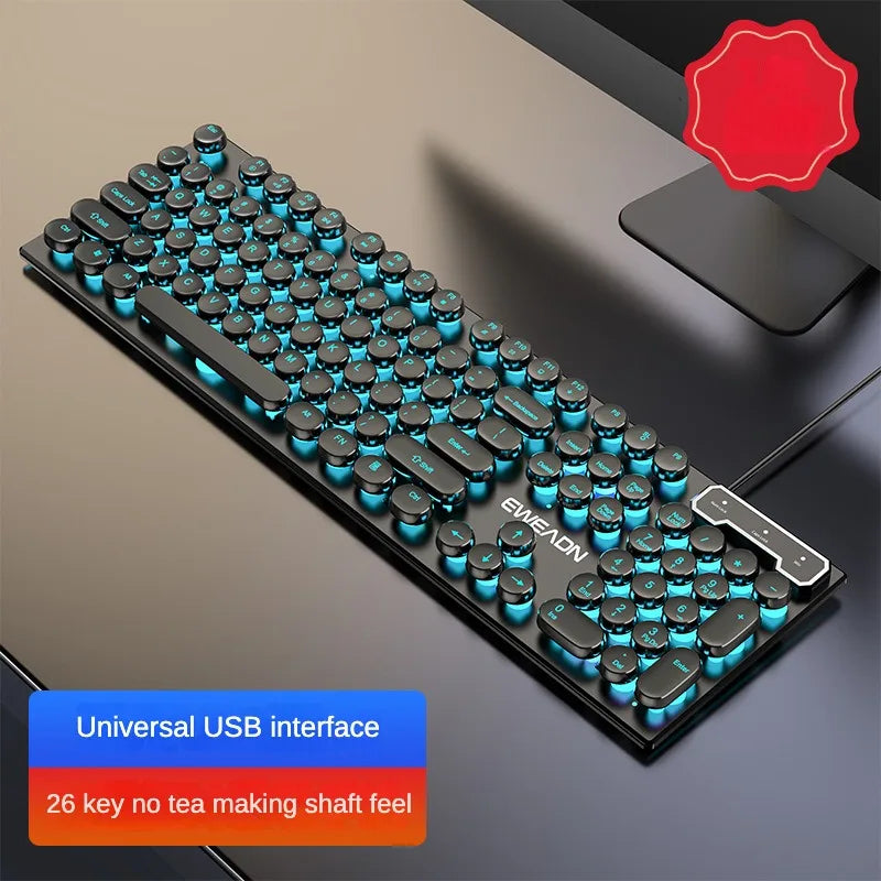 Cool Backlit Floating Button Design 104 Keys Waterproof