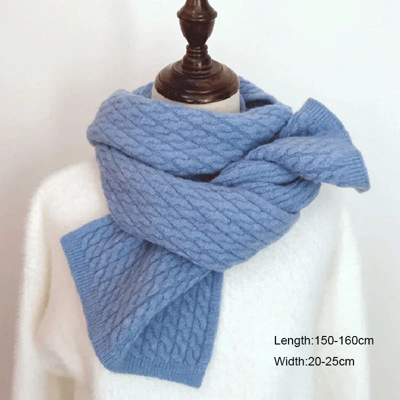 2022 Women Solid Cashmere Scarves Lady Winter Thicken