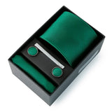Top Quality Classic Business Ties Hanky Cufflink Clips