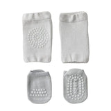 Summer Baby Knee Pads Socks Set Solid Color