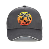 Vintage California Malibu Beach Sunhat Fashion Beach Cartoon