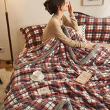 Knit Blanket Throw Soft Chenille Yarn Knitted Blanket