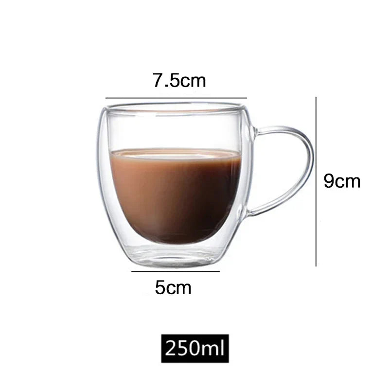 2023 New Simplicity Glass Cup Coffee Drinkware Insulation