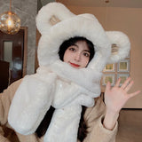 Winter New Style Thickened Warm Plush Scarf All-in-one