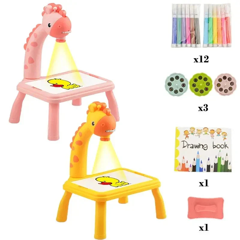 Mini Table Paintings For Children Smart Giraffe Style