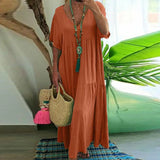 Soft Chic Big Hem Beach Maxi Dress Plus