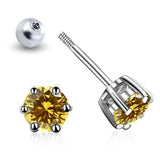 D VVS1 Moissanite Stud Earrings For Women 925