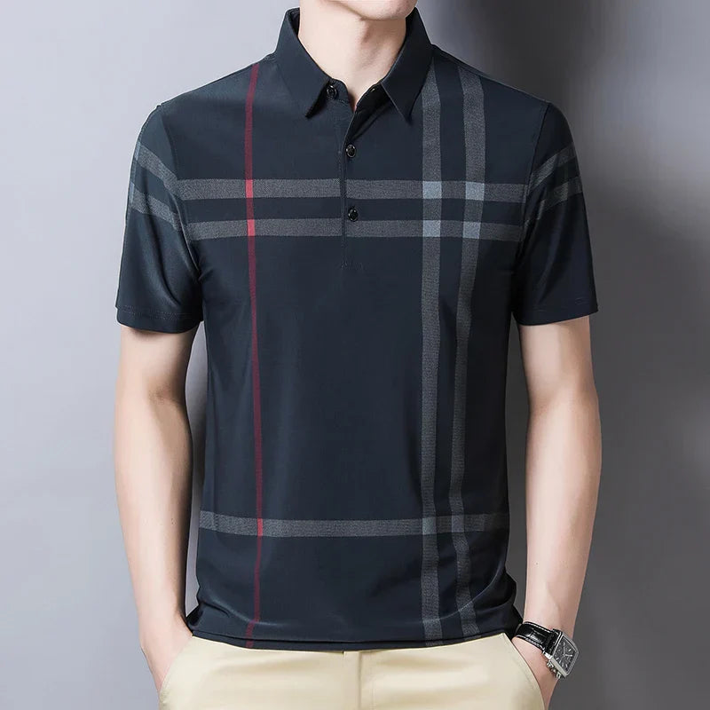 BROWON Business Polo Shirt Men Summer New Casual