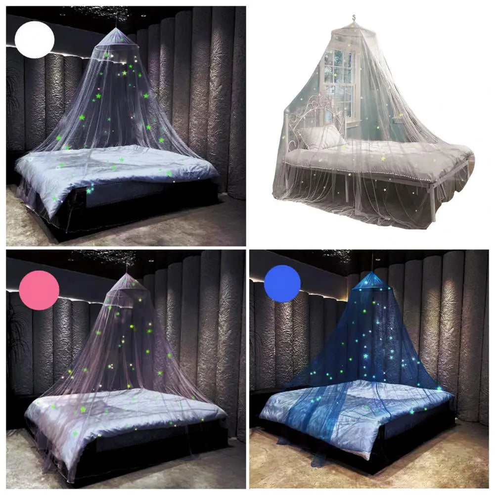 Bedcover Curtain Fluorescent Stars Design 2 Sizes Protection