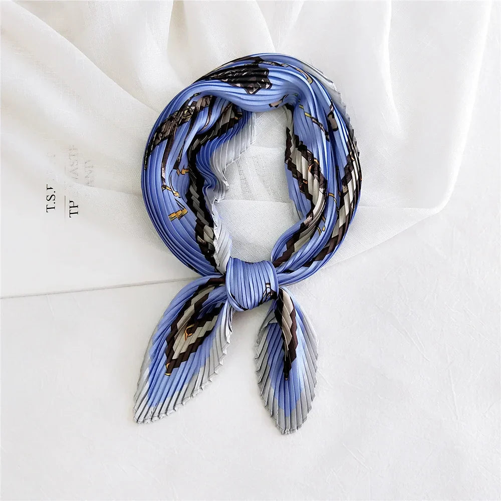 silk scarf women luxury ladies small head scarf