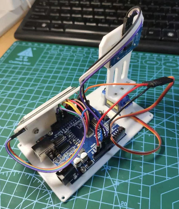 3D Printing Mini Radar Detection Robot With 1.8