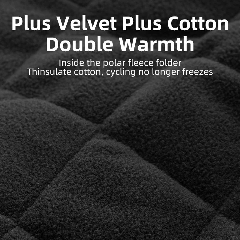 ROCKBROS Winter Motorcycle Knee Pads Keep Warm Scarf Anti-Fall  Motorcycle knee protection Knight Protective Gear Winter Mask