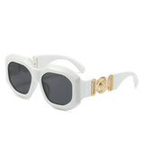 Retro Steampunk Square Sunglasses Outdoor Brand Designer For