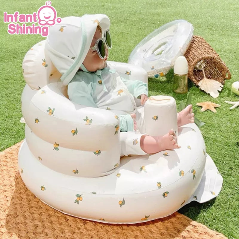 Infant Shining Baby Inflatable Sofa Children Puff Portable