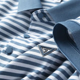 High-end Light Luxury Mercerized Short Sleeve Cotton Striped