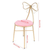 Luxury Minimalist Makeup Vanity Stool Butterfly Backrest Chair